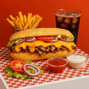 Menu Champion Chicken Cheese Sandwich