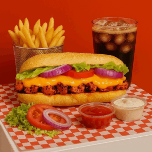 Menu Spicy Chicken Cheese Sandwich🌶️